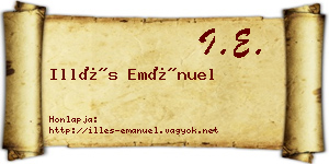 Illés Emánuel névjegykártya